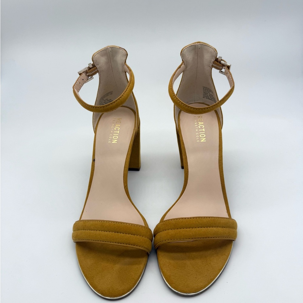 Kenneth Cole Reaction Mustard Block Heel Sandals